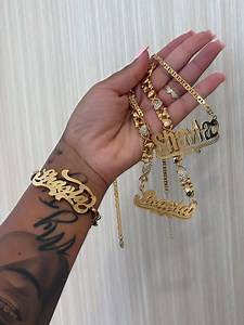 Double Nameplate, Name Plate Necklace, Custom Name Necklace, 3D Name Necklace, Personalized Name Pendant for Women - Etsy