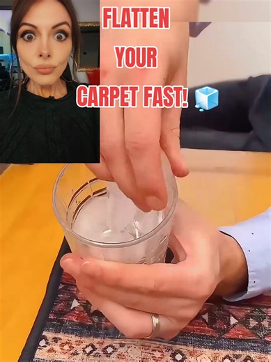 Ice Cube Trick to Flatten Your Carpet Fast