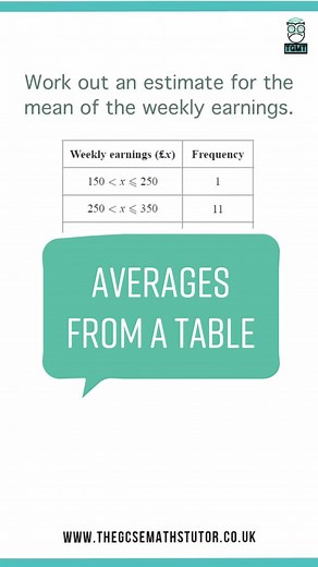 Mastering Averages from a Table #statistics #MathTutors #LearnWithMe #MathTrickss #Mathematics #EducationalTikTok #QuickMaths #TikTokTutorial #StudyTips #AcademicHelp #Tutorial #gcsemaths