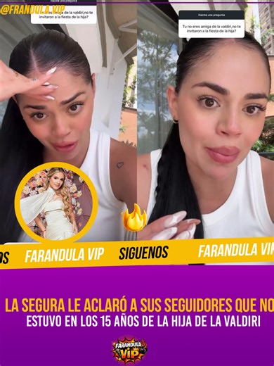 👉 La Segura dejó claro a sus seguidores por qué no estuvo en los 15 años de la hija de la Valdiri: al parecer, su relación no es tan cercana.