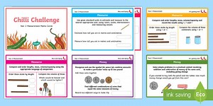 Chilli Challenge Year 2 Measurement Maths Cards