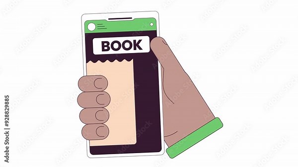 Booking tickets transport services line 2D animation. Transit bus, plane flight, train travel 4K video motion graphic. Reservation order online linear animated cartoon flat concept, white background