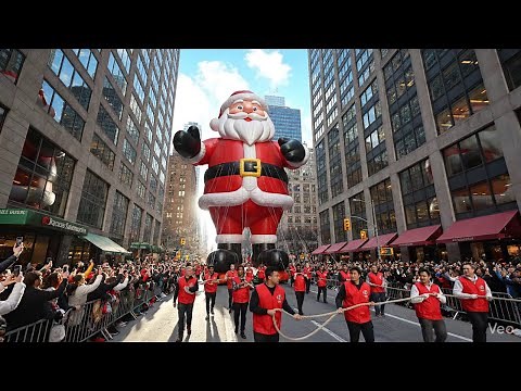 NYC 2025 Christmas Parade 4K HDR – 60 Giant Balloons, Marching Bands & Fireworks