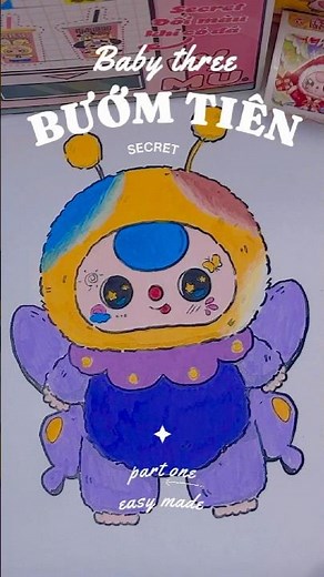 Tô Màu Baby Three Côn Trùng Bướm Tiên Secret #babythree #secret