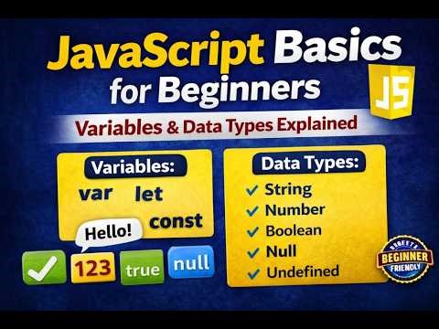 JavaScript Basics for Beginners in Telugu | Variables & Data Types Explained