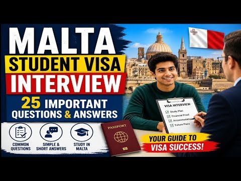 Malta Student Visa Interview || 25 Most Asked Questions & Simple Answers || Visa Success Tips