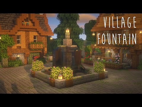 Minecraft | How to build a simple Village Fountain - Tutorial