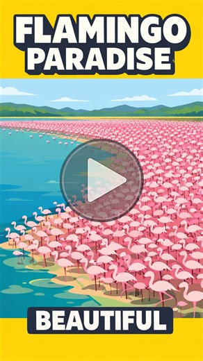 Animal Videos on Instagram: "Flamingos are famous for gathering in enormous flocks that can number in the thousands, and this behavior is key to their survival. Living and feeding together helps them spot predators more easily, since many eyes watching at once increase the chance of early warning. Flocking also improves feeding efficiency: as flamingos stir the shallow water with their feet, they release algae and tiny organisms that nearby birds can quickly filter from the water. Even their syn