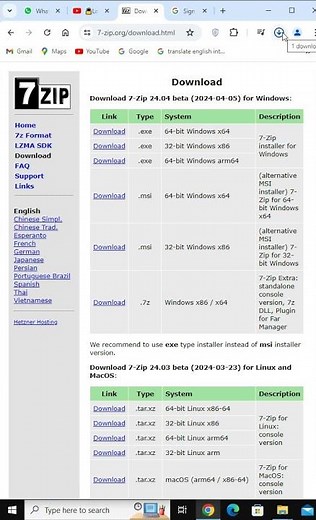 How to Download & install 7-Zip in windows10