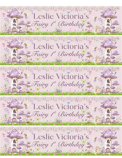 Enchanted Fairy Water Bottle Labels - Etsy