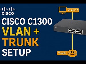How to Basic Configure Cisco Switch C1300 VLAN & Trunk Configuration | Step-by-Step for Beginners |
