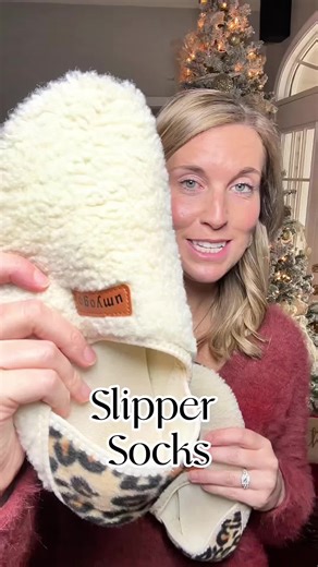 I wear these lightweight slipper socks daily! #slippersocks #slippershoes