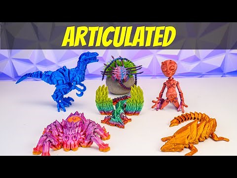 Cool Articulated Animals To 3D Print With Timelapse