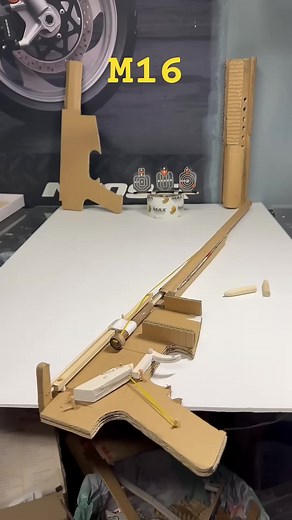 Diy cardboard gun M16/TUTORIAL⬆️