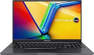 ASUS Vivobook 15 OLED Laptop, 15.6” FHD OLED Display, AMD Ryzen™ 5 7530U CPU, AMD Radeon™ GPU, 8GB RAM, 512GB SSD, Windows 11 Home, Indie Black, M1505YA-DS52