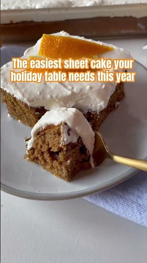 Healthy Sweet Potato Sheet Cake with Maple Cream Cheese Frosting