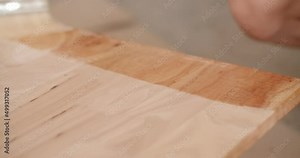 Use a brush to apply lacquer to the wood the first time after smoothing. After applying, the color of the wood looks darker and more beautiful.