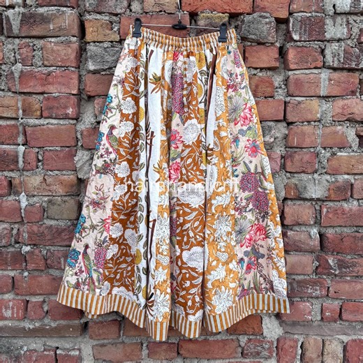 Boho Patchwork Cotton Maxi Skirt | Colorful Handmade Long Skirt for Women, Git for Her - Etsy