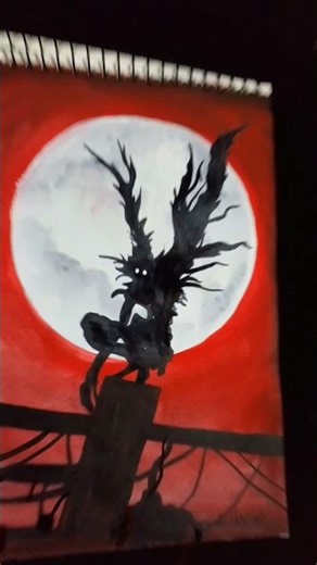 How to draw death note Ryuk anime drawing💯💢💥💫💦🧿 #art#watercolorpainting #youtubeshorts #anime#short🤗