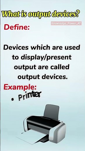 What is output devices?||Define output devices and write its example #compterinformation #material