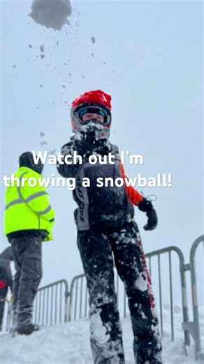 Got ya! #snowball #hit #prank #fyp #funny #snowmobiling #racing #Jacie and Kobra