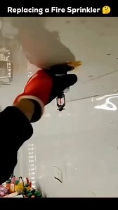 During replacement of a sprinkler head, dirty black water was observed flowing from the sprinkler line. This happens due to rust formation, stagnant water, lack of flushing, and poor maintenance of the system. As per IS 15105 and National Building Code 2016, fire sprinkler systems must be properly inspected, tested, and maintained at regular intervals. Sprinkler pipes and heads should be checked for corrosion, blockages, and replaced or cleaned as required. Hydrostatic testing, flushing of lines