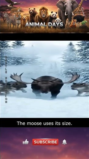 Moose vs Wolf Pack: A Battle for Survival in the Wild #Animals #Wildlife #Nature
