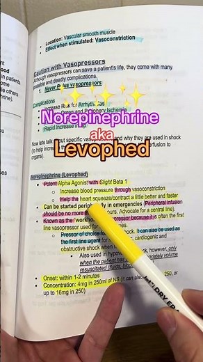 Norepinephrine: a must know Vasopressor for new er nurses #ernurse