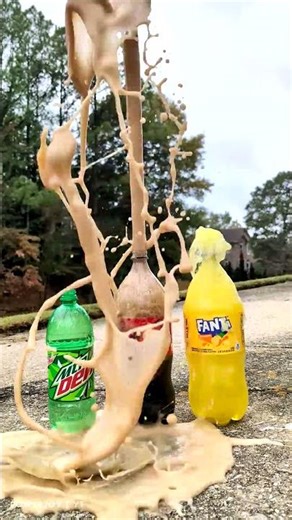 Popular Coke Sodas Vs Mentos (Coke, Sprite, Fanta) #satisfying #experiment #asmr
