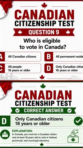🇨🇦 Canadian Citizenship Test 2026 | Questions & Answers CanadianCitizenshipTest #Canadian