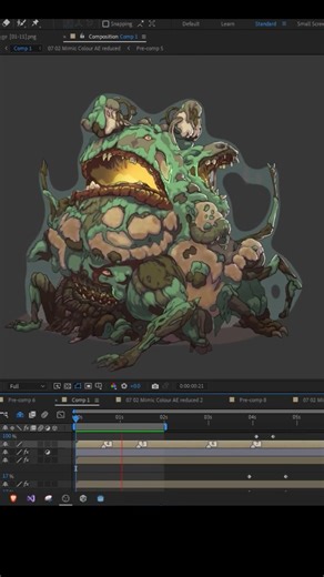 Mimic - AFTERGLOW MMORPG #2danimation #aftereffects #monster #behindthescenes #artprocess #indiedev