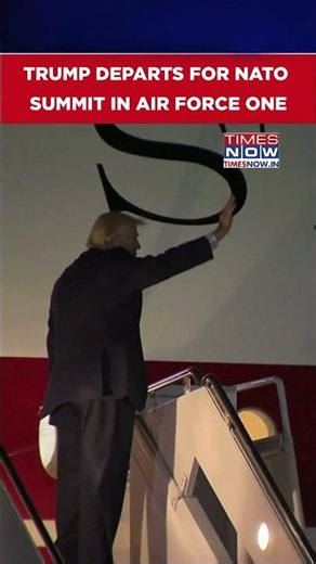 President Trump Departs US For Turkey Summit With Other Nato Leaders In Air Force One #shorts
