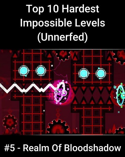 Top 10 Hardest Impossible Levels (Unnerfed) #geometrydash #gd #gaming #edit #gameplay #music