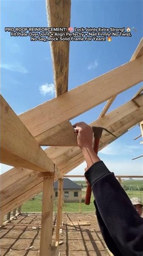 GENIUS TRICK! ⚡ Secure Roof Joints Perfectly With Gusset Plates! 🤯
