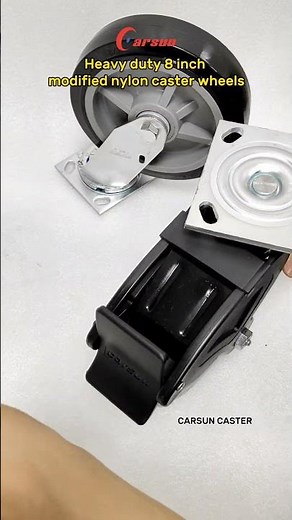 Heavy duty industrial casters 8inch modified nylon wheels swivel caster with brakes #casters