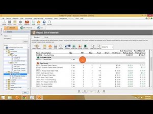 Fishbowl Warehouse & Manufacturing - Reports - Bill of Materials