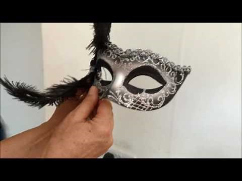 Attaching a stick to a masquerade mask