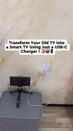 smart tricks on Instagram: "We show you an incredible trick to transform any old TV into a modern Smart TV using just a USB Type-C charger and cable. By connecting your phone to your TV’s USB port and following simple steps through the Infotec Tutorials app, you can install Fire Stick, Android TV, or Google TV on your television in minutes. We demonstrate the process and show the amazing results of updating an outdated TV. #SmartTV #USBTypeC #TechTrick #OldTVHack #AndroidTV GoogleTV FireStick Te
