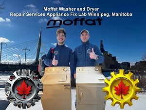 Washer won’t spin with loud noise. Dryer runs but won’t dry. Moffat laundry diagnosis verified fix