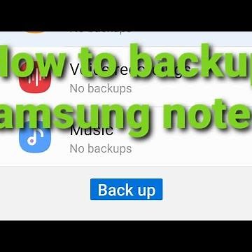 How to backup samsung notes