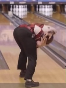 I have been developing training concepts for 2-handers for over 15 years and I stress the importance of the non-bowling arm. Specifically, I recommend the non-bowling arm/elbow move forward. Watch Zach Wilkins’ left arm movement. This aids in the Ferris Wheel shoulder movement on the side of the body. Back shoulder rotating under the front shoulder. This also helps keep the head remaining outside the body in the downswing to release to follow-through. This reduces lateral head movement and foste