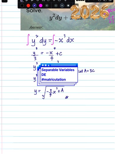Solve DE by using separable variables