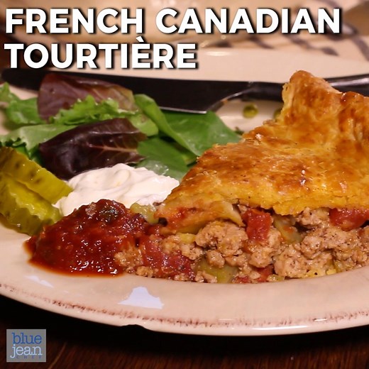 French Canadian Tourtiere is the one thing I look forward to the most at Christmas time. In fact, it's probably my favorite meal, and having it only once or twice a year makes it even more special. This amazing meat pie with a cheese pastry crust is French Canadian in origin, but tourtières are eaten all across Canada. There are many versions to this traditional dish and here is mine. Recipe Here >>> http://ow.ly/sCUi30s2ttW | Blue Jean Chef