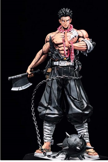 Making another form of Gyomei Himejima. . . . #FigureRepaint#CustomFigure#DemonSlayerFigures#ToyCustomization#FigurePainting#fyp