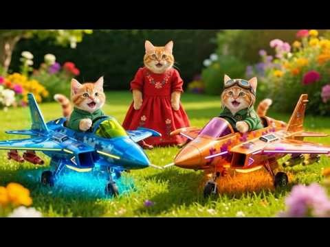 Mama Cat Trims Fur on the Farm and Makes a Tiger Hat for Her Kittens 🐾🐯🎩