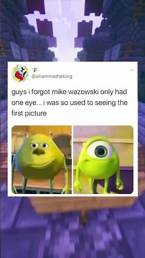 mike wazowski has ONE EYE? 😳