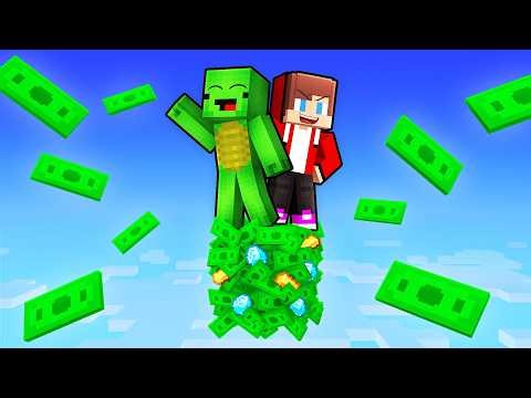 Mikey and JJ Survive on MONEY One Block in Minecraft (Maizen)