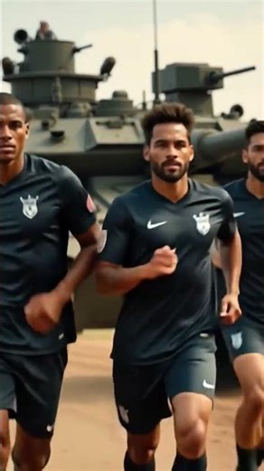 Messi Neymar Mbappe run with big tank