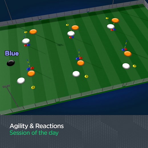 Today's session is an agility and reactions practice... ⚡️👨‍💻 Learn more through the link in the comments. | SportSessionPlanner.com