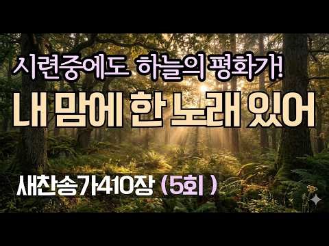 🎧 내 맘에 한 노래 있어 (새찬송가 410장) |5번 깊이 묵상하기ㅣ 세상은 알 수 없는 고요한 평안 ㅣ슬픔 중에도 노래가 멈추지 않는 이유 ㅣ예수님생각